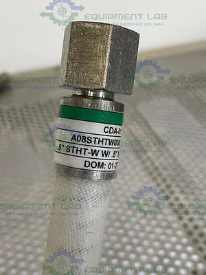 USED SAINT GOBAIN STHT-W-0500 SILICONE HOSE W/ COMPRESSION TO THREADED FITTING
