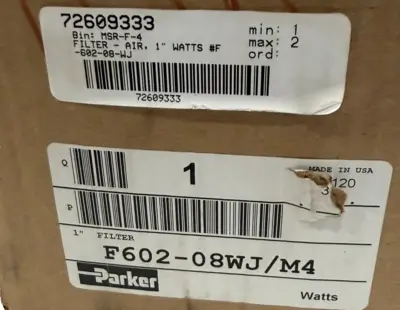 NEW PARKER F602-08WJ/M4 1" PNEUMATIC FILTER F60208WJM4