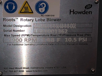 Roots 1021-RAS-J-H-Y-SL-68-R-B-OGE Blower New Storeroom Spare