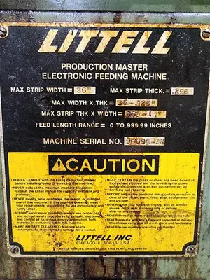 10,000 LB LITTELL FEED LINE