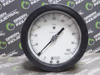 Weksler Instruments 05-C 4-1/2" Royal Gauge 0 - 100 PSIG AA442 1/4" NPT Back New