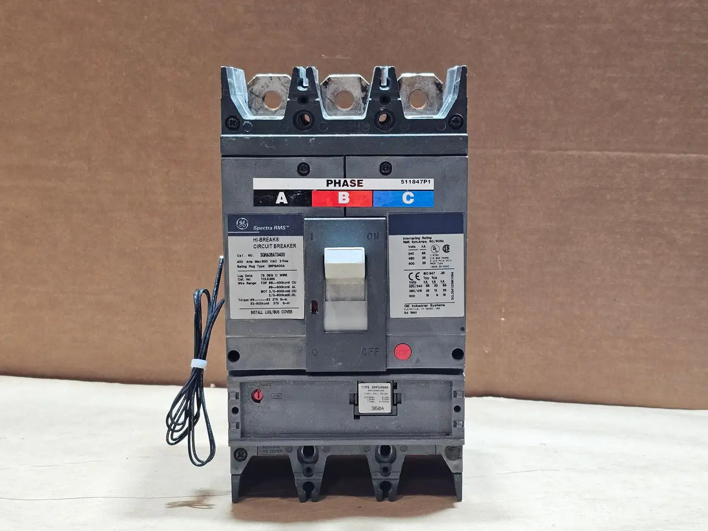 Used GENERAL ELECTRIC SGHA36AT0400 Switchgears British Columbia CA | Lenmark #1436810