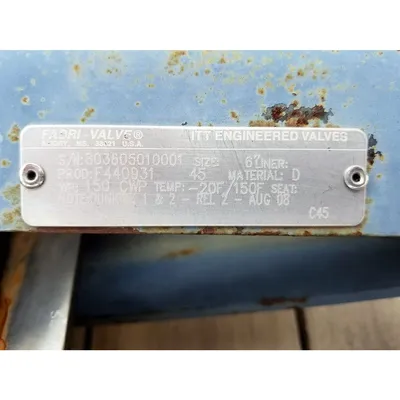 USED ITT ENGINEERED VALVES C45