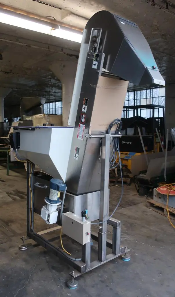 SPC8959  Elevator Service Engineering, Inc. cap feed hopper elevator Stainless Steel, 70.5" discharge height