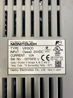 Fuji Monitouch 10" VGA HMI V810iCD 24VDC 1.0A (5.4.4)