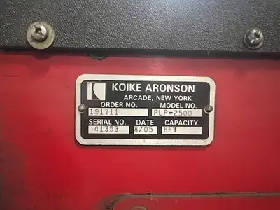 USED 2005 KOIKE PLP-2500