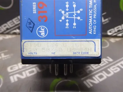 ATC Series 319 on Delay Adjustable Time Delay Relay 0 - 100 Seconds Used