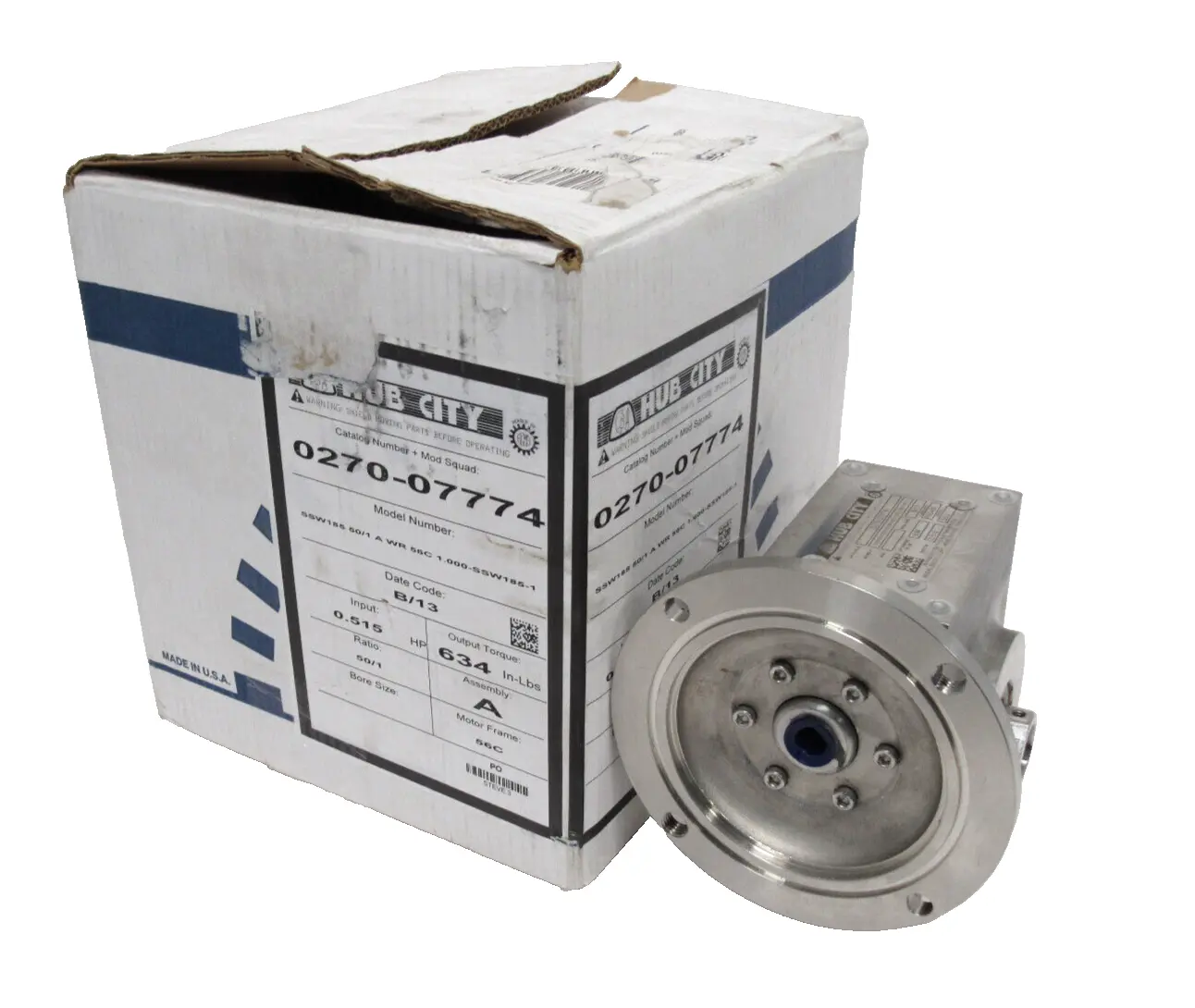 NEW HUB CITY 0270-07774 WORM GEAR DRIVE 50:1 027007774
