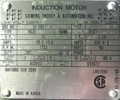 USED NEW YORK BLOWER SERIES 20 GI FAN