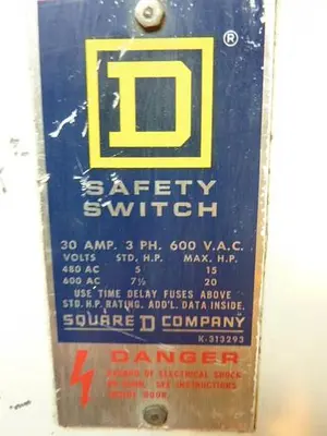 USED SQUARE D H-361