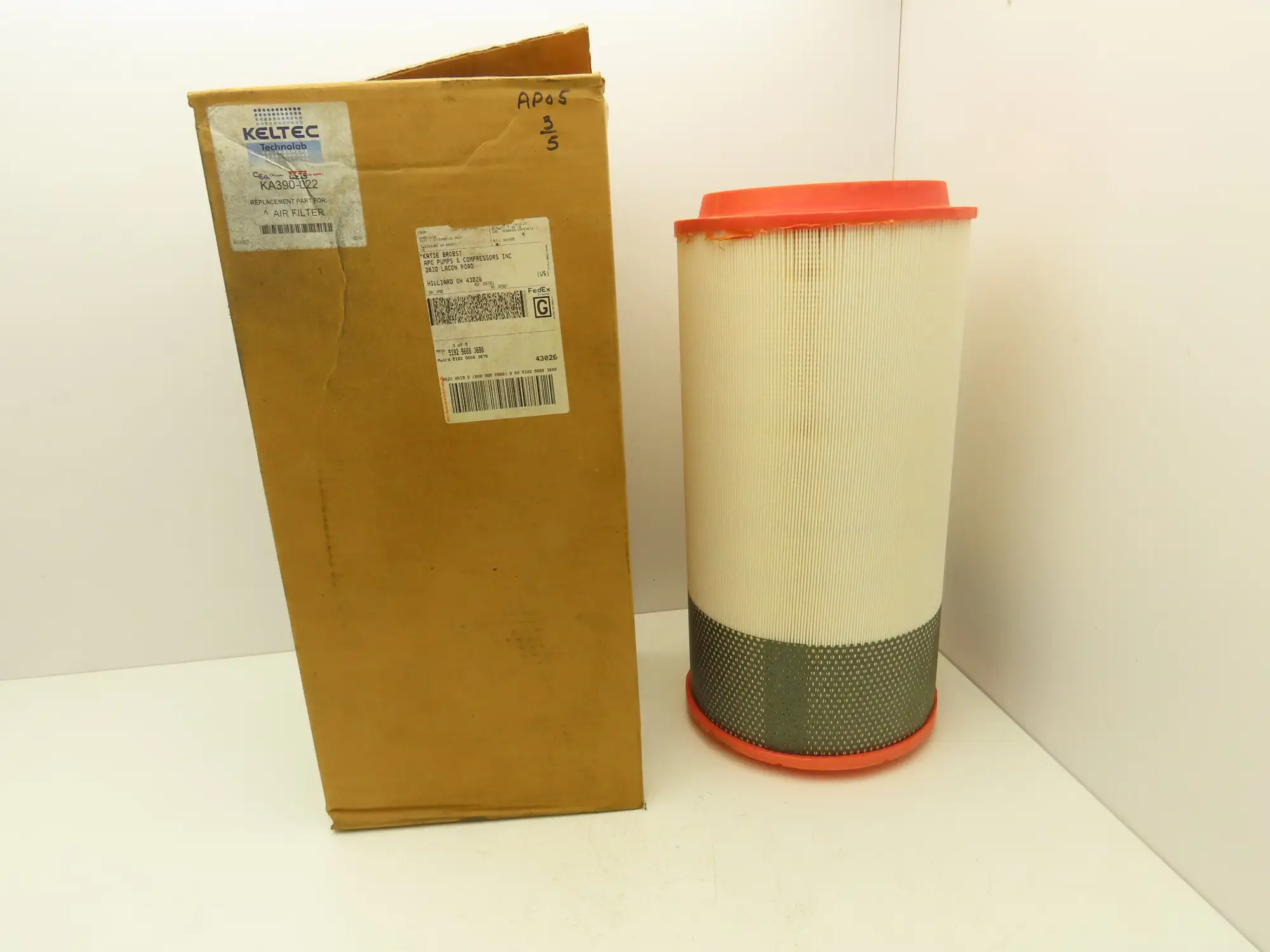 Keltec KA390-022 Technolab Air Compressor Filter Kit Replacement