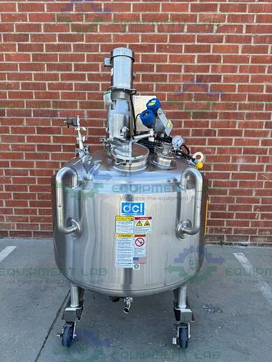 Used DCI 500 LITER STAINLESS STEEL JACKETED REACTOR 45 PSI W/ 0.5 HP MIXER Jacketed Tanks | Equipment Lab #486499