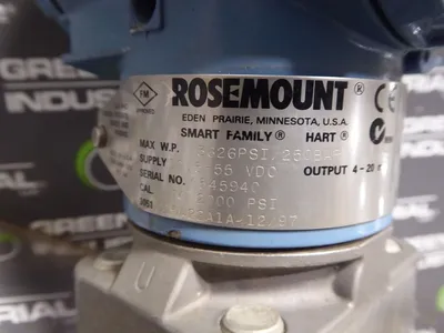 Rosemount 3051CD5A22A1A-12/97 Differential Pressure Transmitter 3626PSI 7cI Used