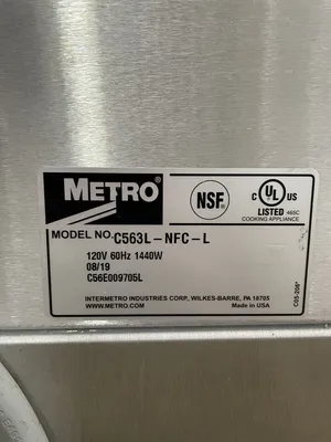182-0110 Metro C563L-NFC-L Undercounter Heated Warming Holding Case Cabinet