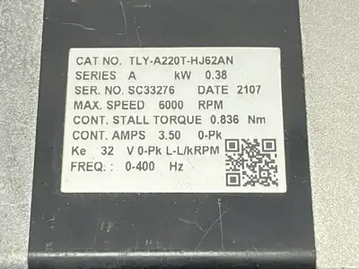 USED ALLEN-BRADLEY SER A KINETIX TYL SERVO MOTOR 6000RPM 0.38KW