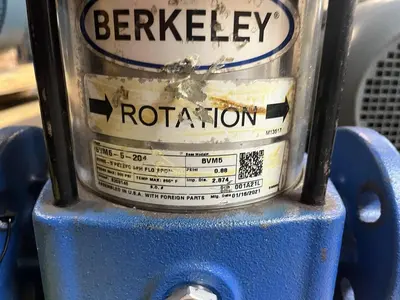Used BERKELEY BVM5-5-204 Centrifugal Pumps Ohio US | Surplus Asset Holdings #1763227