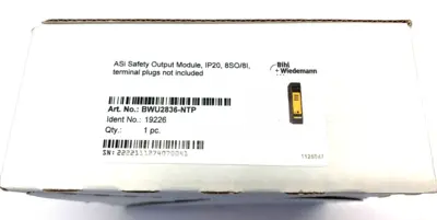 USED BIHL+WIEDEMANN ASI SAFETY OUTPUT MODULE 19226