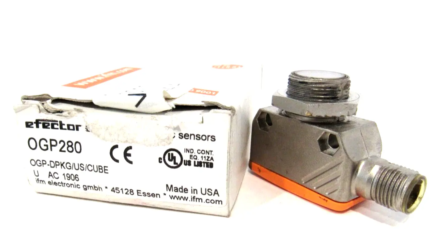 USED IFM EFECTOR OGP-DPKG/US/CUBE SENSOR OGP280 OGPDPKGUSCUBE