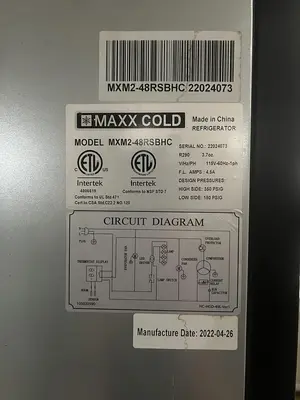 Used MAXX COLD MXM2-48RSBHC Display Refrigerators Florida US | BAM Discount Restaurant Equipment #1390481
