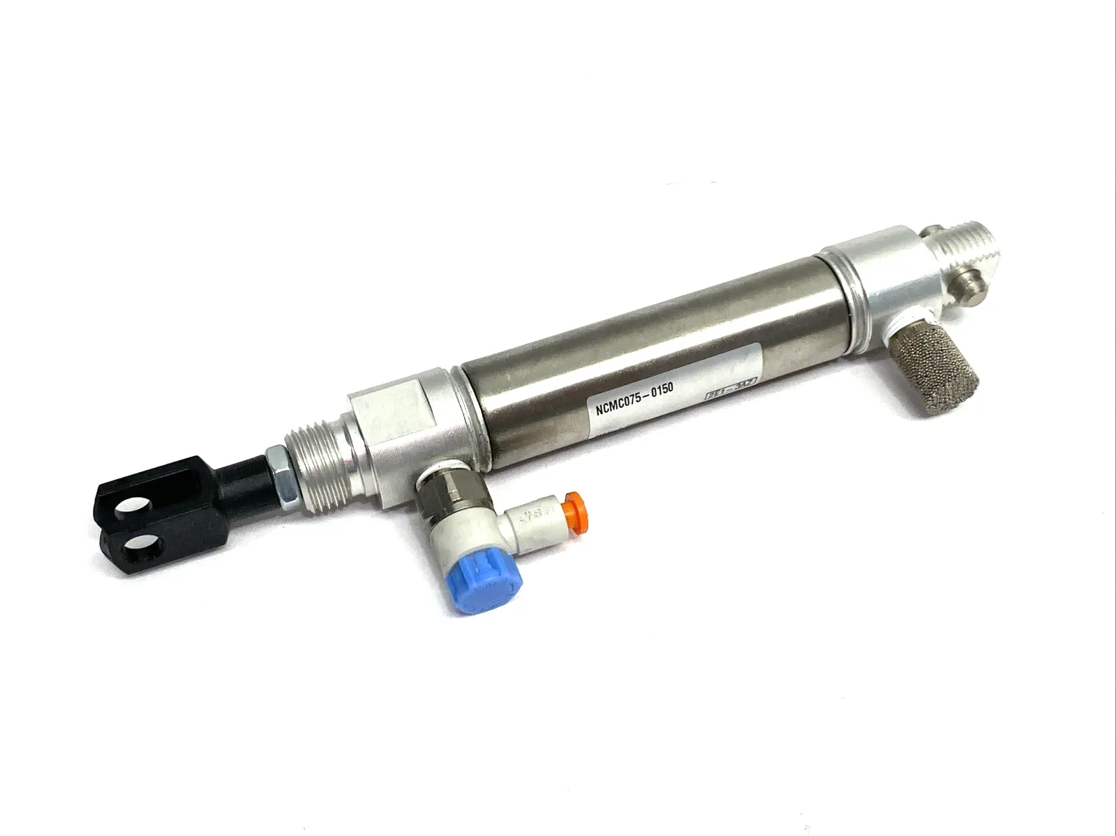USED SMC ROUND BODY AIR CYLINDER 0.75" BORE, 1.5" STROKE