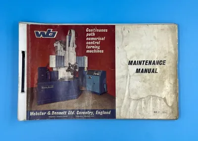 WEBSTER & BENNETT F.R.N.C. & E.R.N.C Manual | T.R. Wigglesworth Machinery Co. (1)