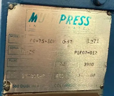 USED 1984 MULTIPRESS FQ-75-30H