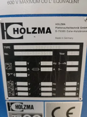 Used 2006 Holzma HPL380/43/16 Single-Line Beam Saws British Columbia CA | Coast Machinery Group #1283788