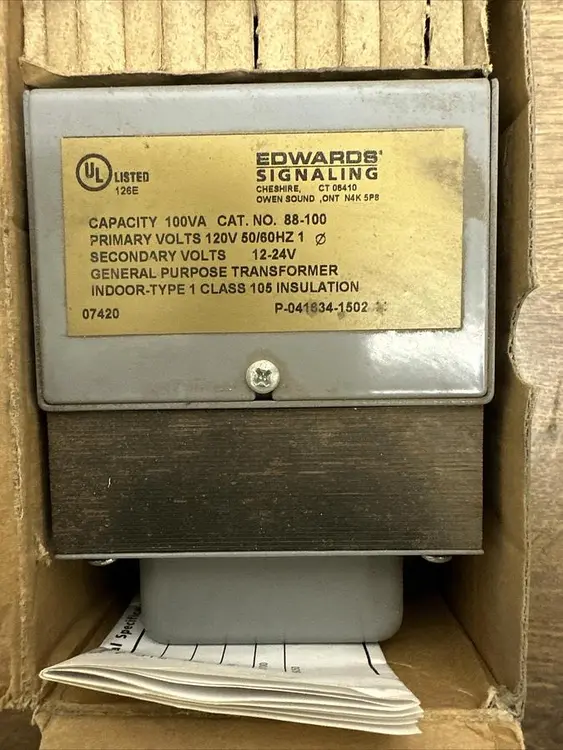 New | in-Stock EDWARDS SIGNALING 88-100 Transformers Ohio US | Surplus Asset Holdings #1234441