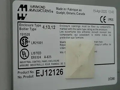 Used 2020 HAMMOND MANUFACTURING EJ12126 Misc Electrical & Power Parts British Columbia CA | Lenmark #254629