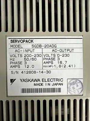 USED Yaskawa Yaskawa SGDB-20ADG 1F