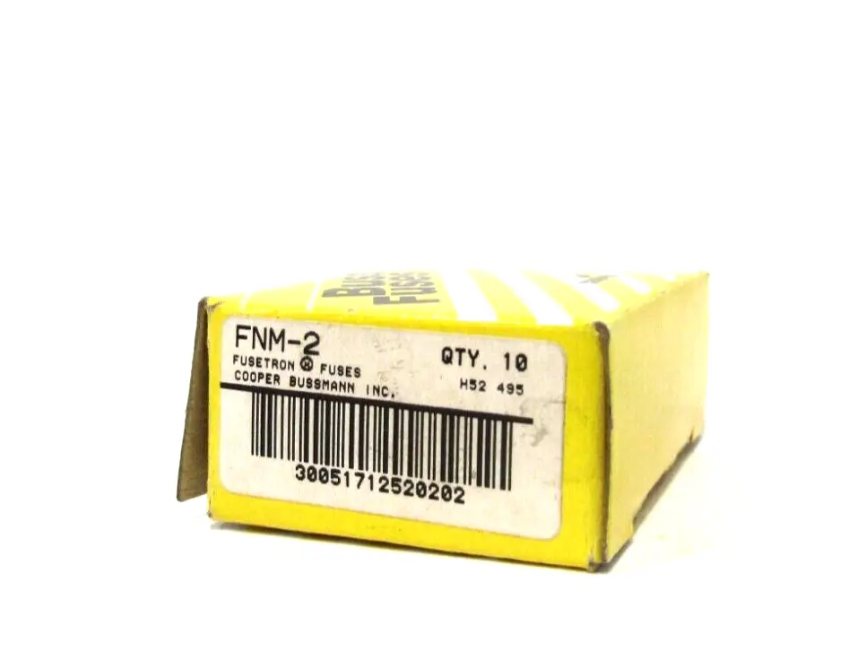 BOX OF 10 NEW BUSSMANN FNM-2 FUSES FNM2