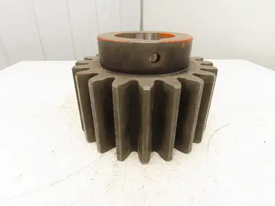 Large Steel Pinion Spur Gear 20-Tooth 4.5" Keyed Bore Hub 11" OD