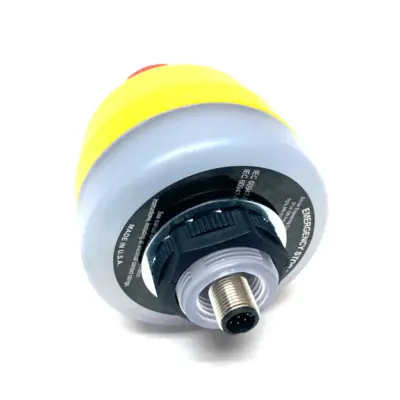 USED BANNER ENGINEERING ILLUMINATED EMERGENCY STOP PUSHBUTTON 30MM MOUNT 25304