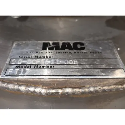Used 17" Diameter MAC Equipment Stainless Steel Cyclone Separator FT17