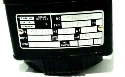 NEW BODINE ELECTRIC KLI-24T2 GEARMOTOR KLI24T2