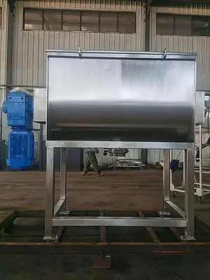 New 15 Cubic Foot Stainless Steel Ribbon Mixer, 5 HP #4679790