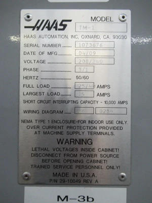 Used 2009 HAAS TM-1 TOOLROOM MILL Vertical Machining Centers Minnesota US | Machinesused.com #1362970