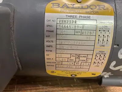 Used BALDOR VBM3538 Motors (misc) | Surplus Asset Holdings #1204751