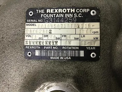 USED REXROTH AA10VS071DFR131R-PKC62K02