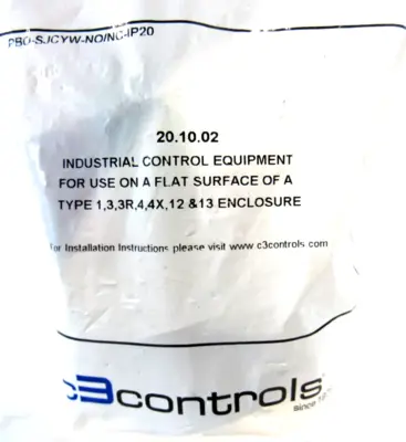 NEW C3 CONTROLS PRO-SJCYW-NO/NC-IP20 PUSHBUTTON PROSJCYWNO/NCIP20