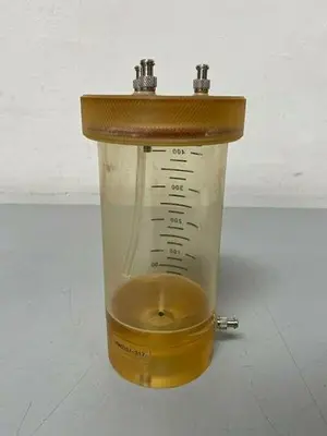 USED ACRYLIC 400ML VM0107-317 VESSEL W/ MULTIPLE .25" FITTINGS
