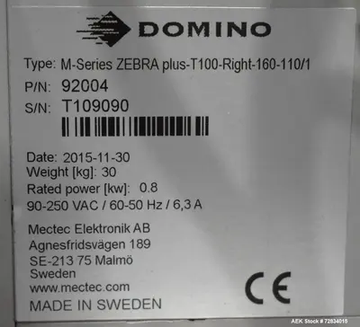 USED DOMINO T100-RIGHT