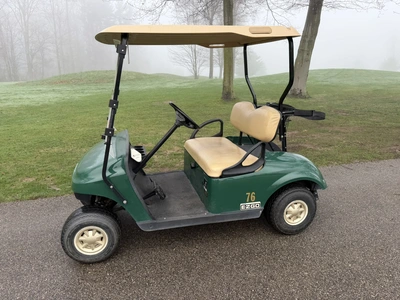 (1) 2014 E-Z-Go golf cart with a Kawasaki gas engine, includes canopy, ball carrier, fold-down winds...