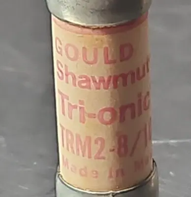 Gould Shawmut TRM2-8/10 Tri-Onic Time Delay Midget Fuse. Loc4D-19