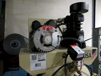 5 HP, Ingersoll Rand Vertical Air Compressor, 60 Gallon Tank, 230 Volt, Single Phase