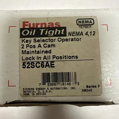 New | in-Stock FURNAS 52SC6AE Miscellaneous Equipment (Electrical & Power) Ohio US | Surplus Asset Holdings #1239084