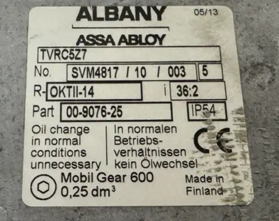 NEW ALBANY / ASSA ABLOY TVRC5Z7