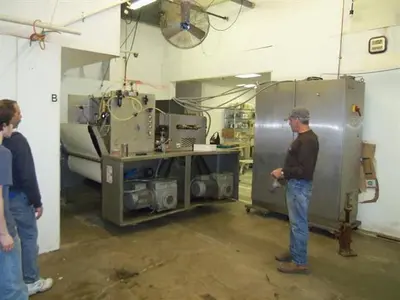 APV 48" TWO ROLL EXTRUDER WITH ULTRASONIC GUILLOTINE CUTTER