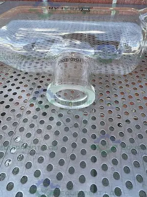 USED USA LAB GLASS BUMP TRAP W/ ID40/ED60 JOINT AND ID18/ED35 JOINTS