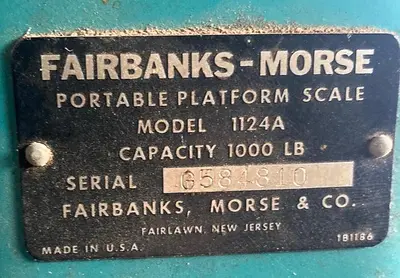 USED FAIRBANKS 1124A SCALE